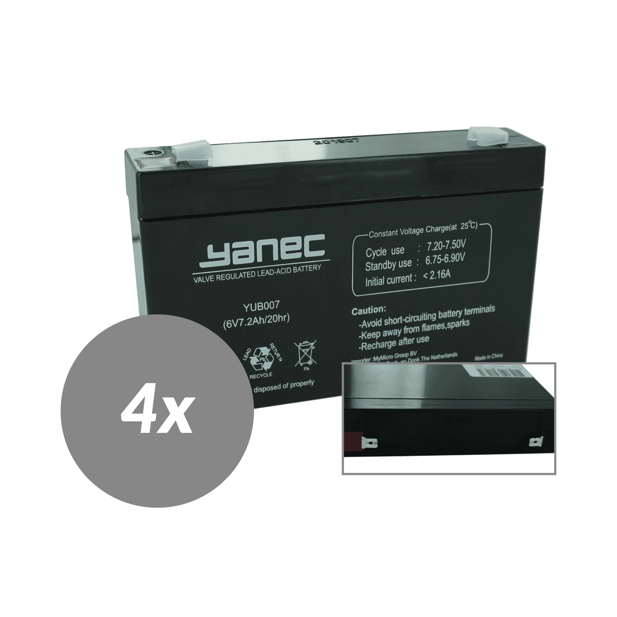 Yanec ups batterij vervangingsset rbc34 (excl. kabels)