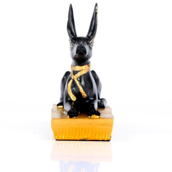 Egypte - zwart goud anubis achteroverleunend