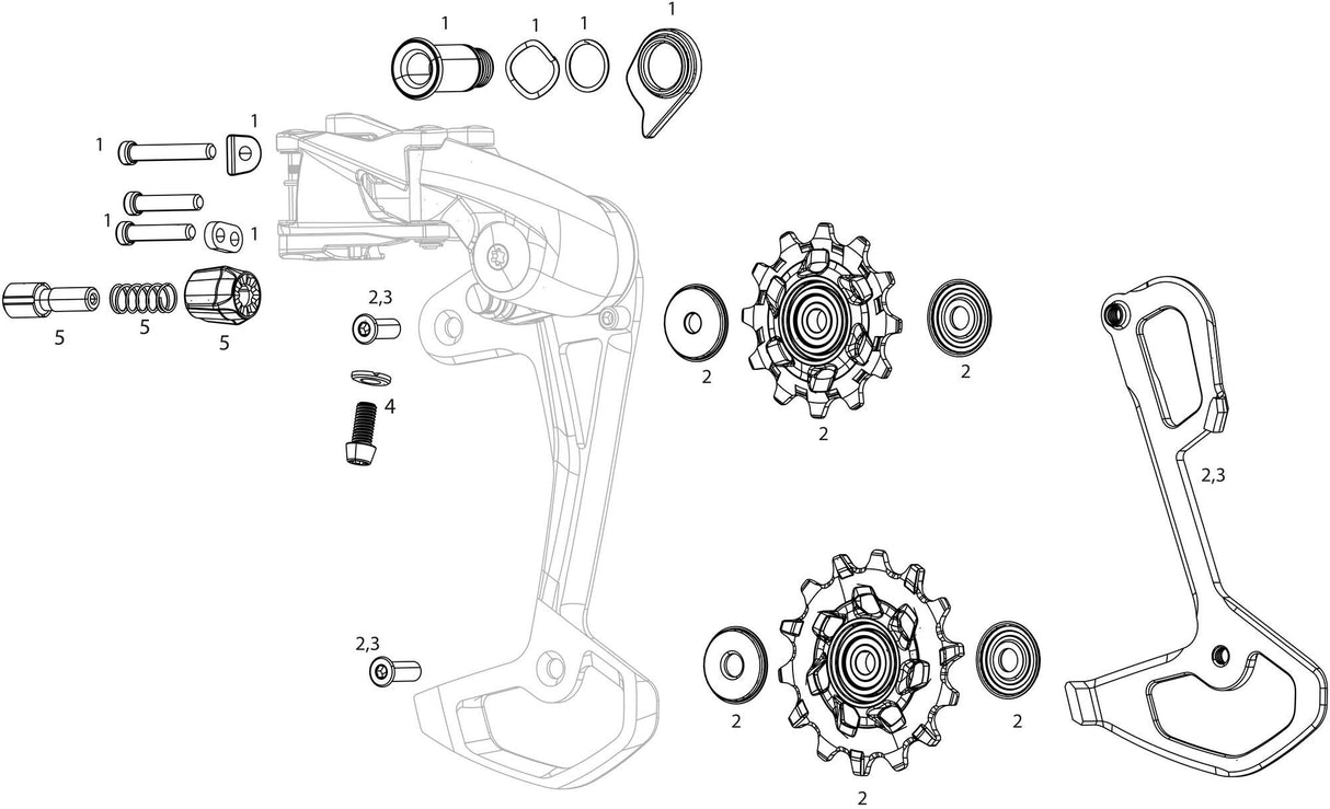 Sram achterderailleur apex eagle rear derail. apex eagle 10 11-50 52 teeth