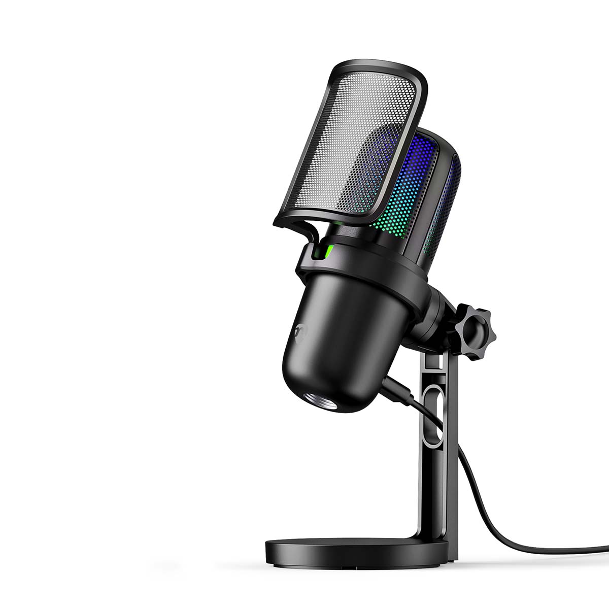 Nedis streaming- en gamingmicrofoon | gebruikt voor: desktop notebook | usb type-a | aan uit knop | pop filter - gsmic210bk