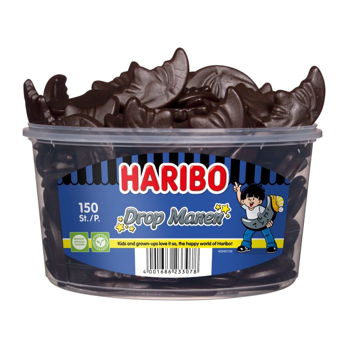 Haribo drop manen - drop - 150 stuks silo