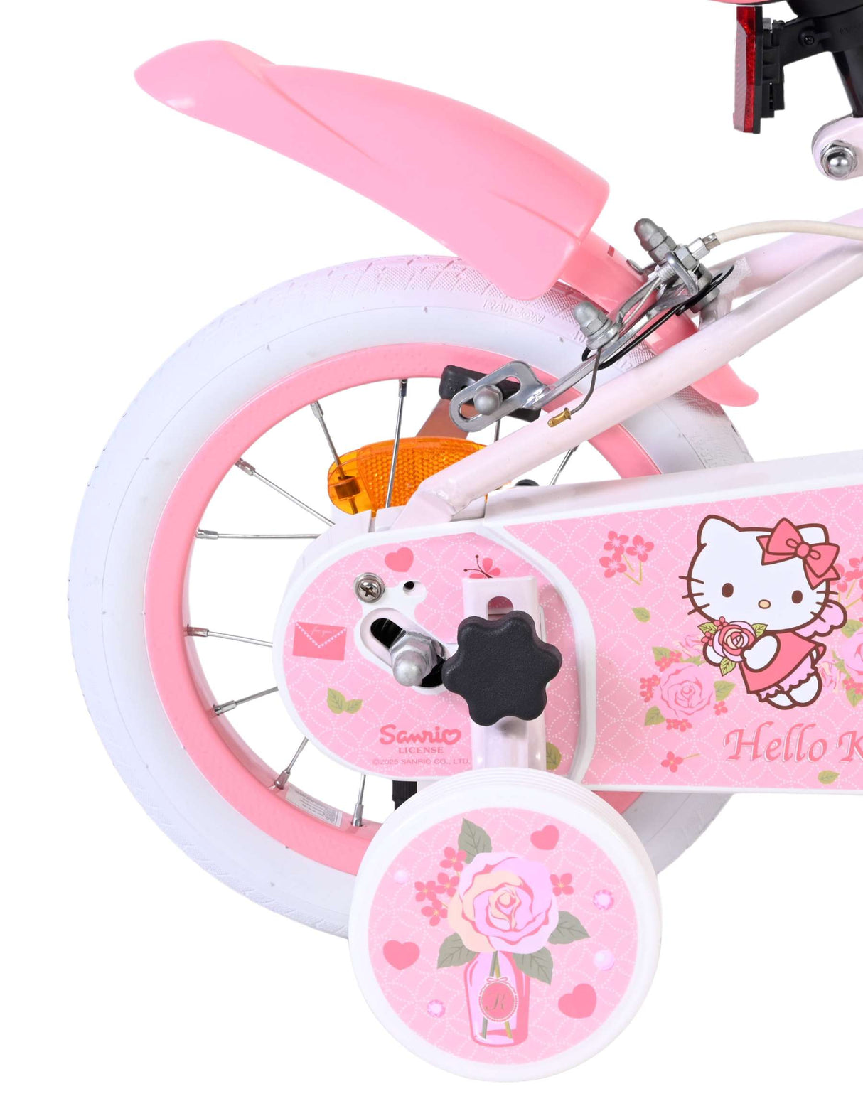 Hello kitty kinderfiets - meisjes - 12 inch - roze - twee handremmen