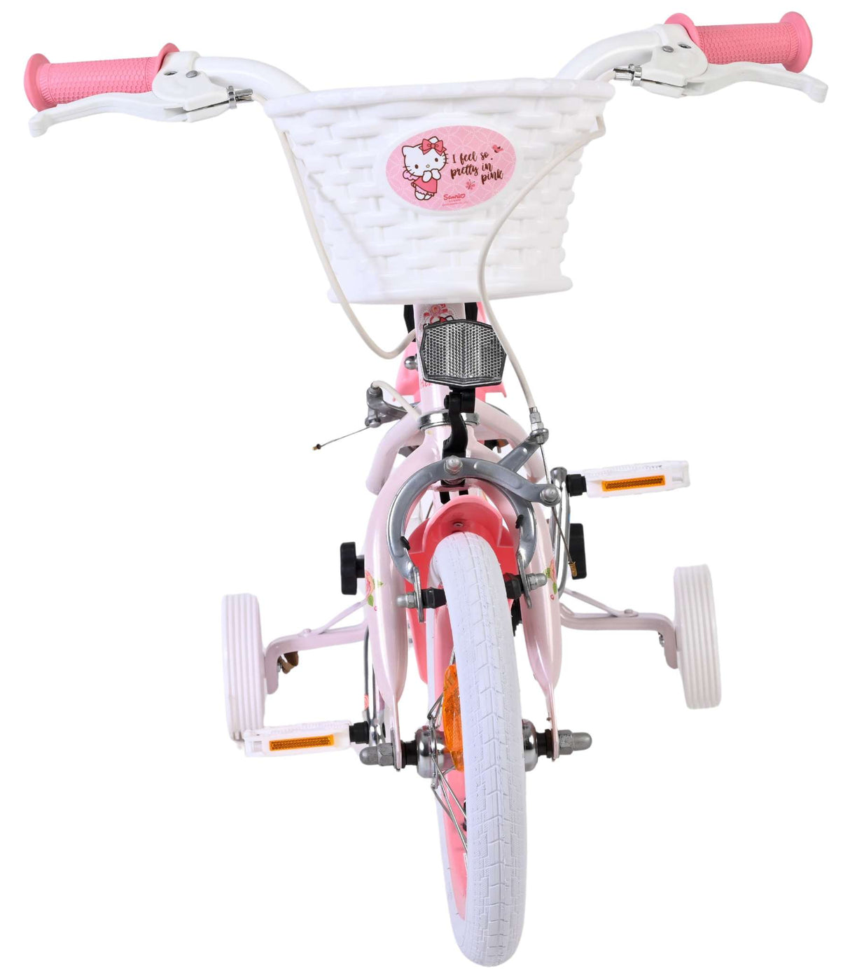 Hello kitty kinderfiets - meisjes - 12 inch - roze - twee handremmen