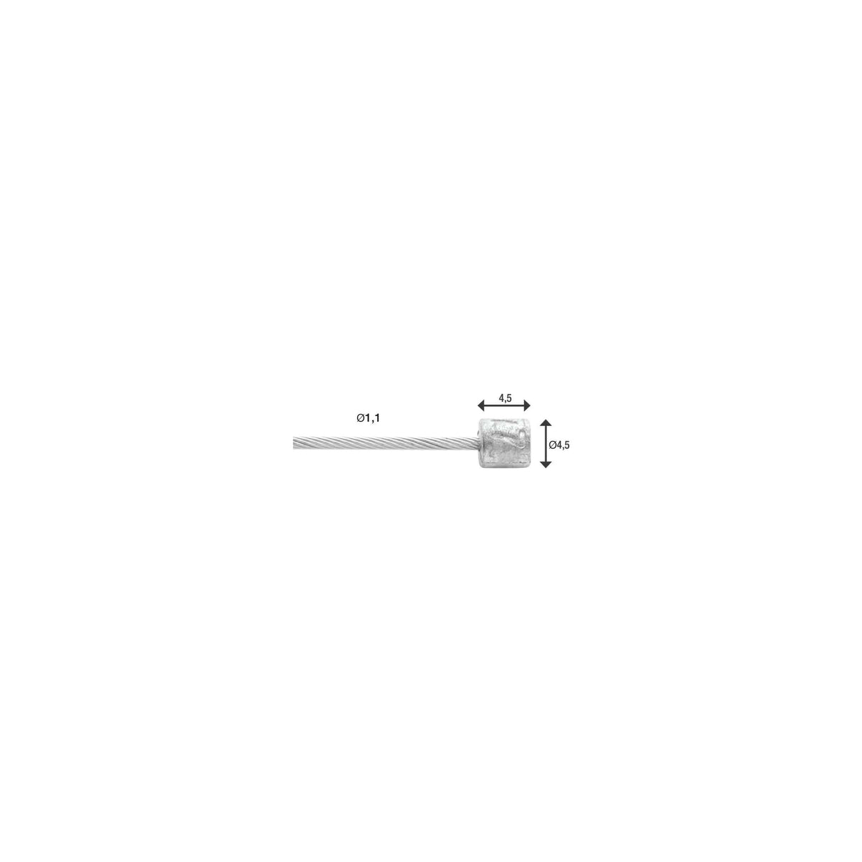 versnellingsbinnenkabel Shimano 2.25 m 1,1 mm 6472 zilver
