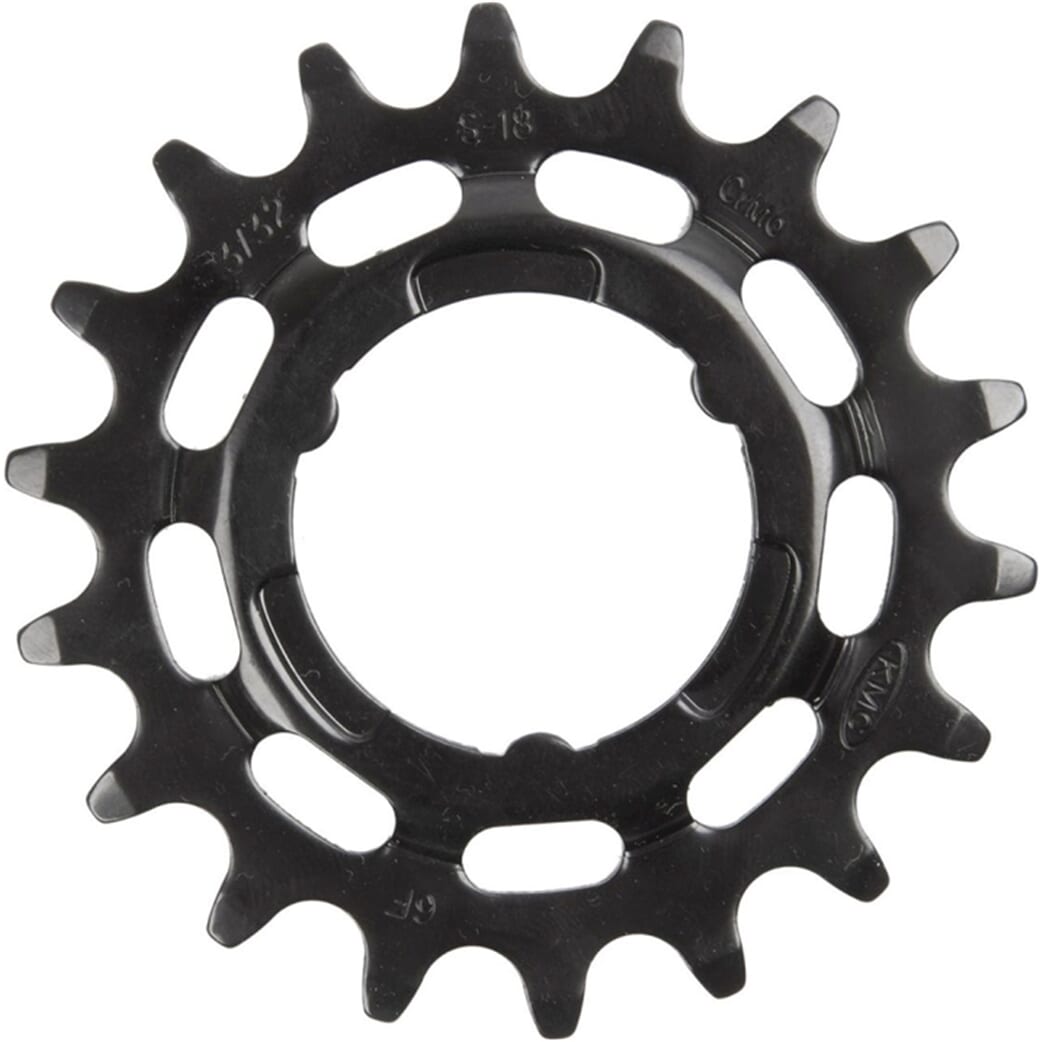 KMC tandwiel Shimano narrow 18T achter zwart