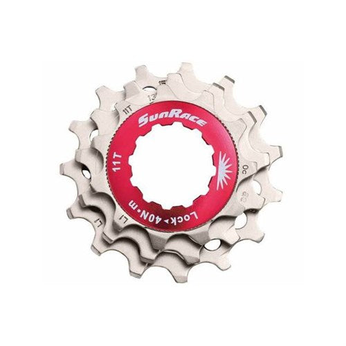 Sturmey-archer europa n.v. sunrace sluitring met kransjes 11v 11 13 15t zilver