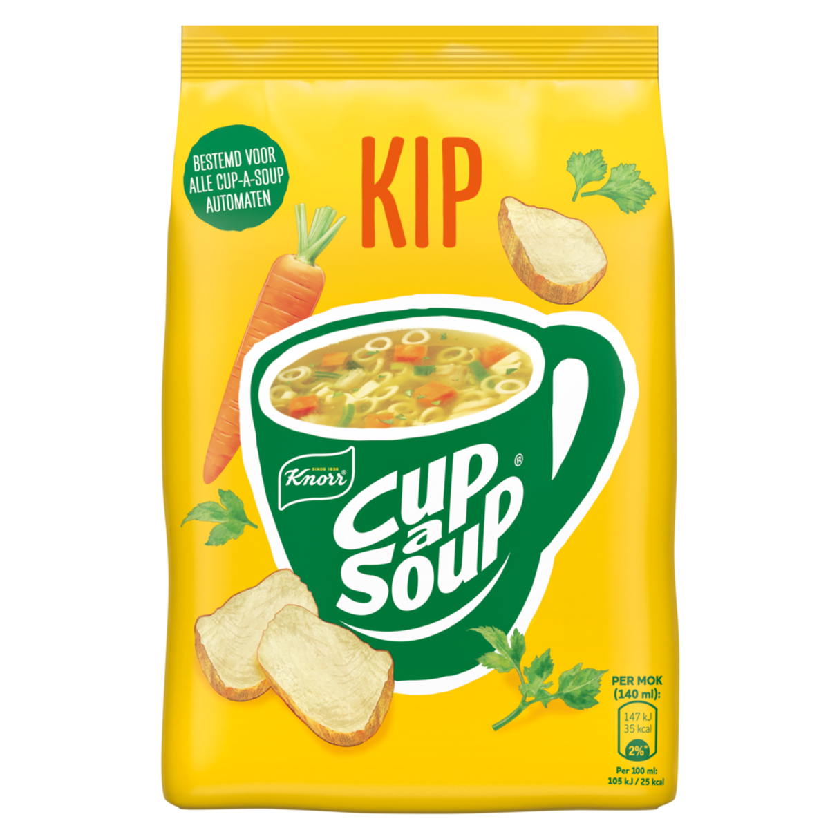 Knorr cup-a-soup vending kip (4 zakken)