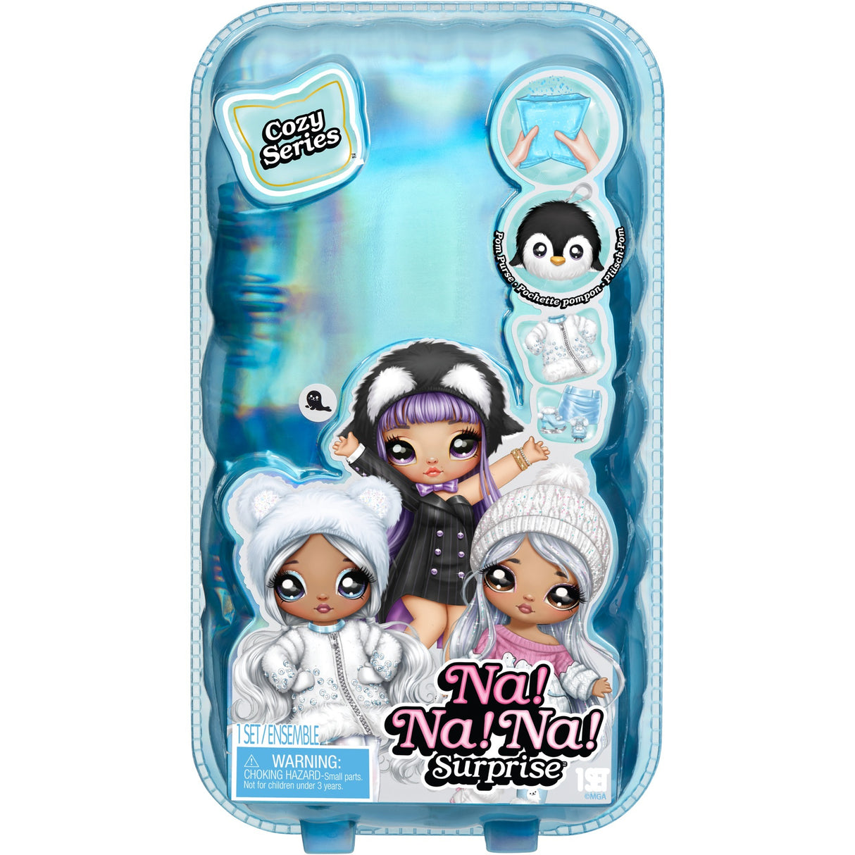 MGA Entertainment Na! Na! Na! Surprise 2-in-1 Cozy-serie Zeehond