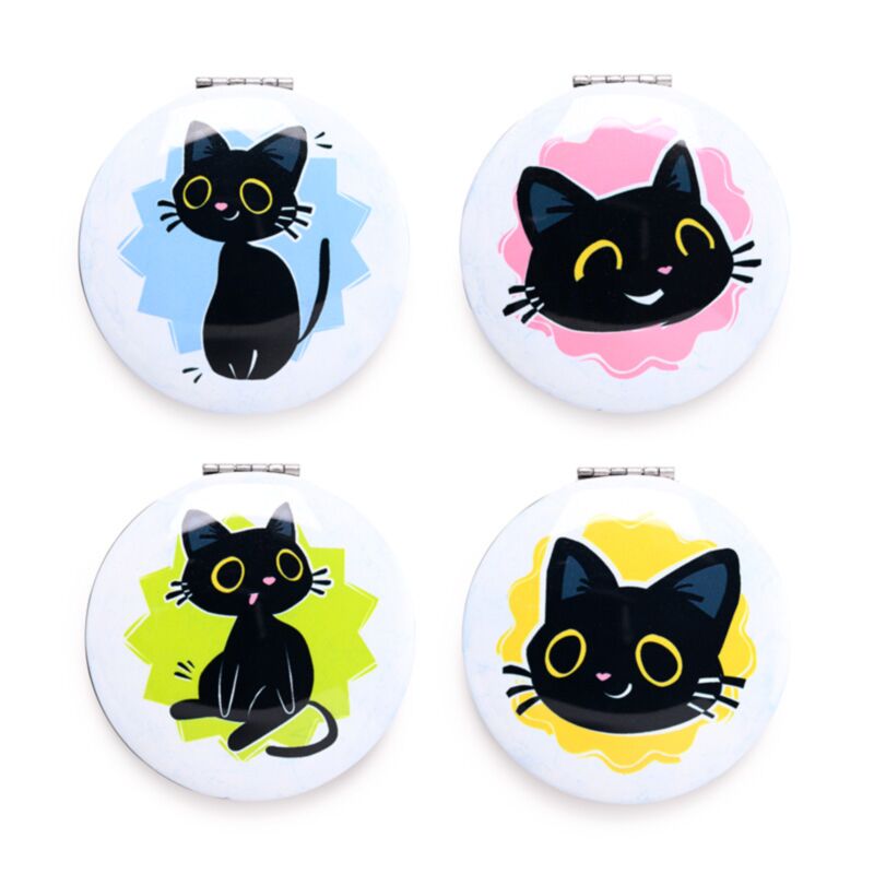 Lucky de zwarte kat compact make up spiegeltje