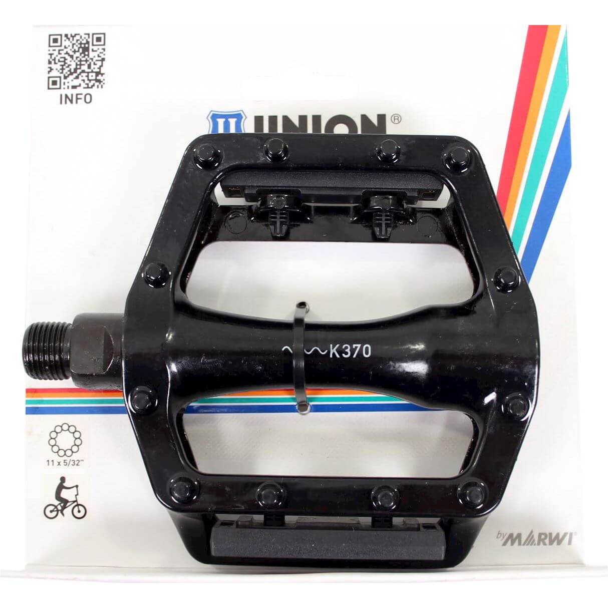 Union pedalen 102 bmx 9 16 zwart op kaart