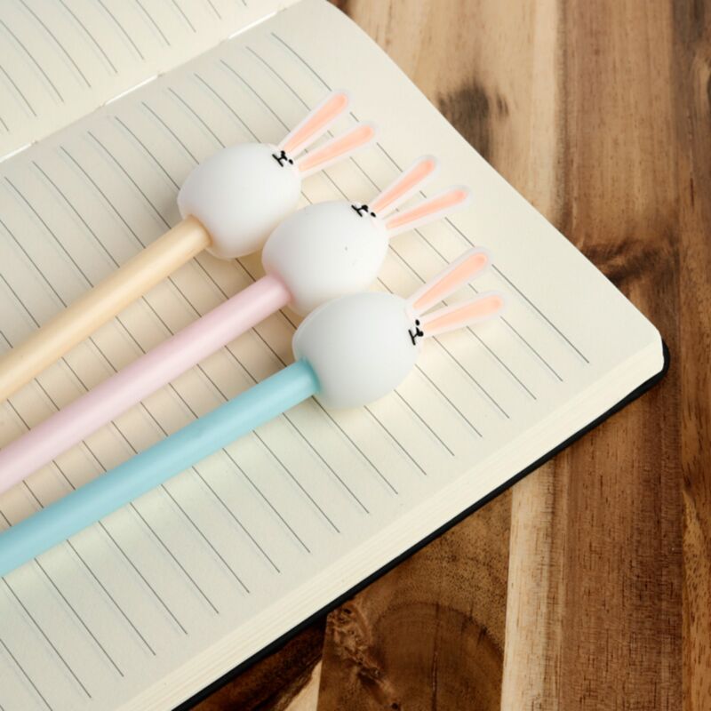 Adoramals konijn fijnschrijver pen - zwart