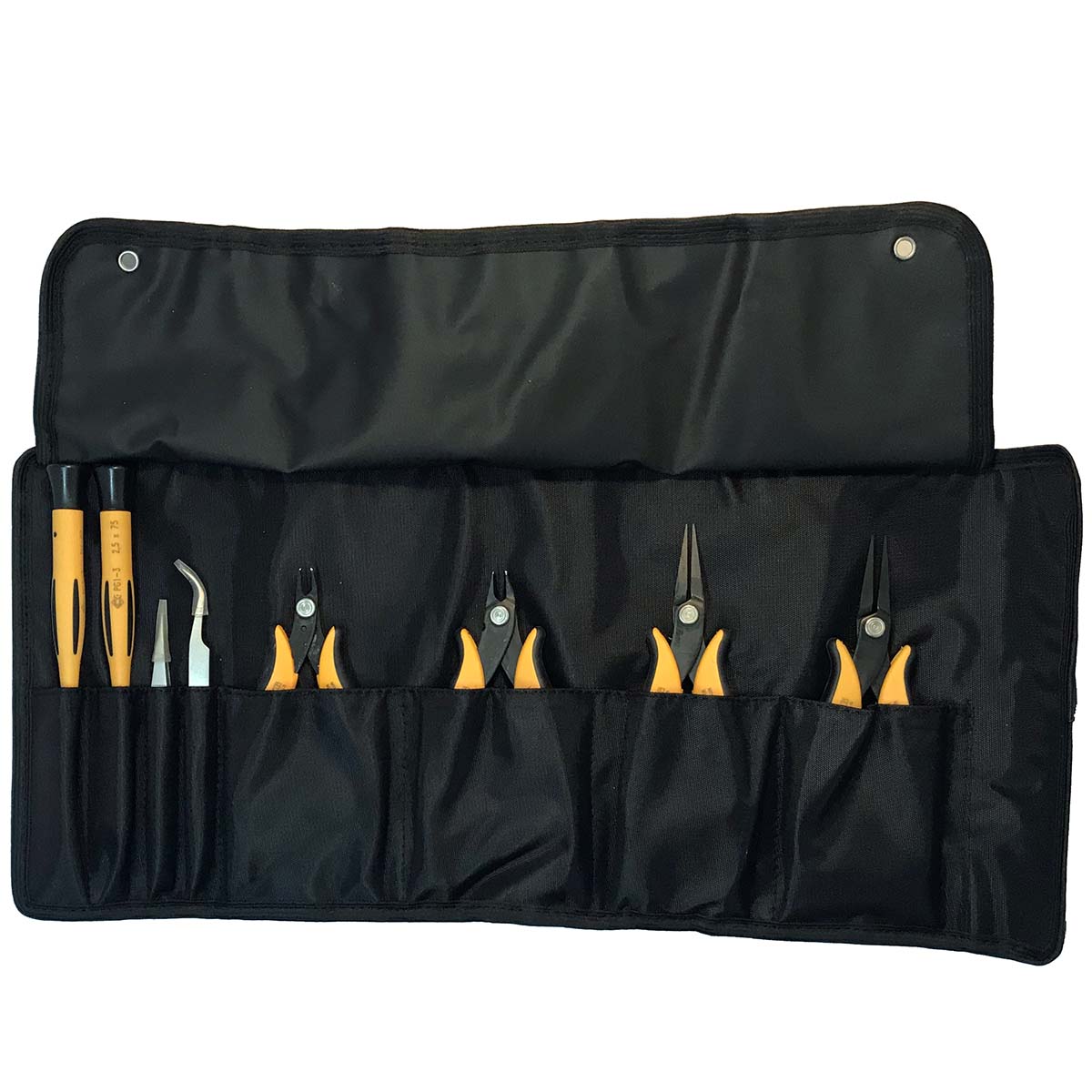 Piergiacomi set van 8 stuks verschillend handgereedschap (2 pincetten, 2 kniptangen, 2 tangen en 2 schroevendraaiers) - pg-kit8-1