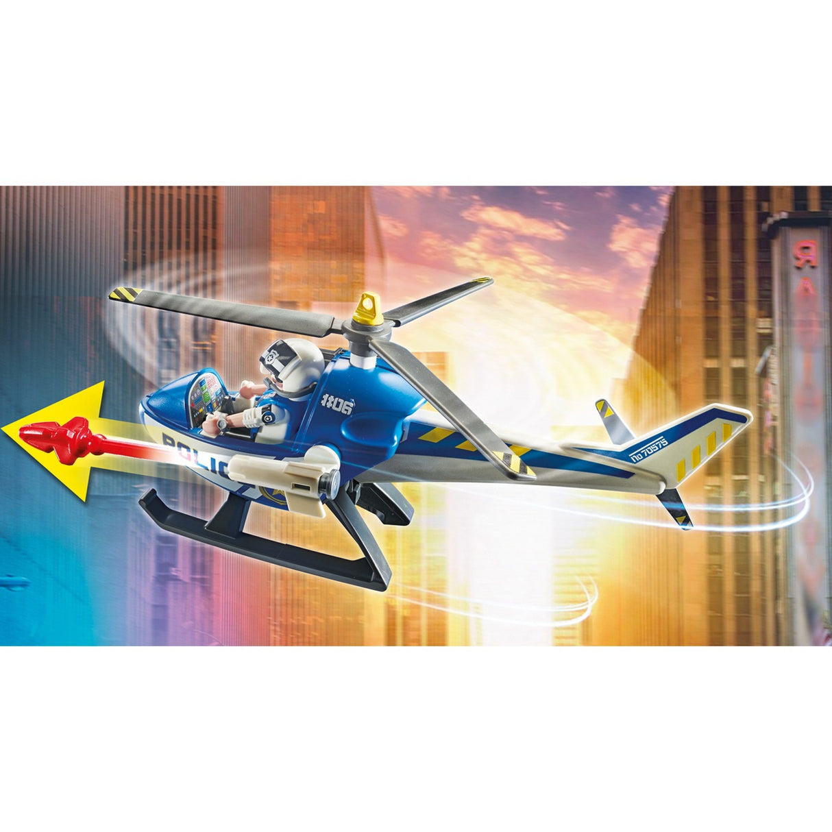 PLAYMOBIL PLAYMOBIL City Action Politiehelikopter: achtervolging van