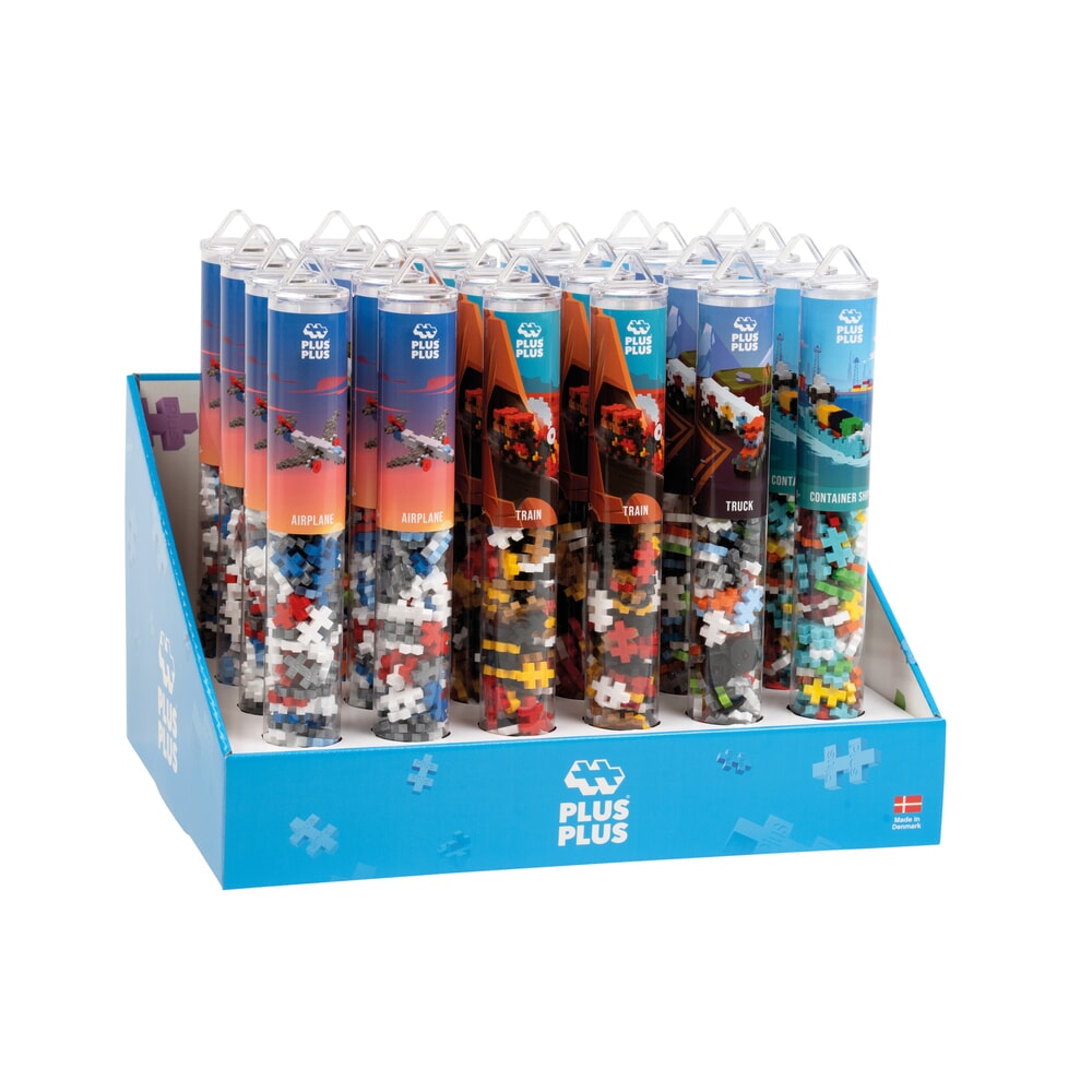 Plus plus transport 24 stuks tube display plus-plus (7410)