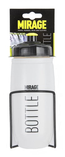 Mirage bidon 600ml star-white met alu houder