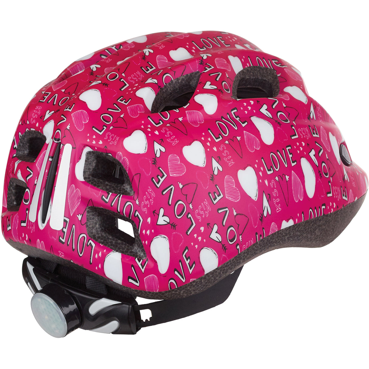 Polisport juniGoud fietshelm s 52-56cm love met led licht