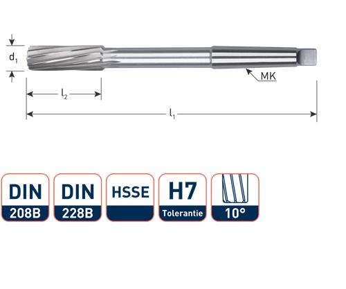 Rotec machineruimer mc h7 18mm spir.