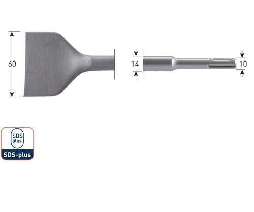 Rotec sds spadebeitel 60x250mm