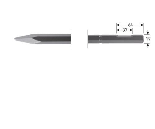 Rotec puntbeitel 400mm 6k-19mm