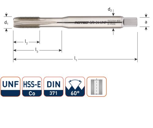 Rotec machinetap din371 5 16 unf