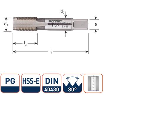 Rotec machinetap din374 pg16