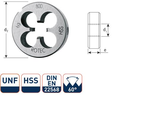 Rotec ronde snijplaat unf 7 16 -20 hss