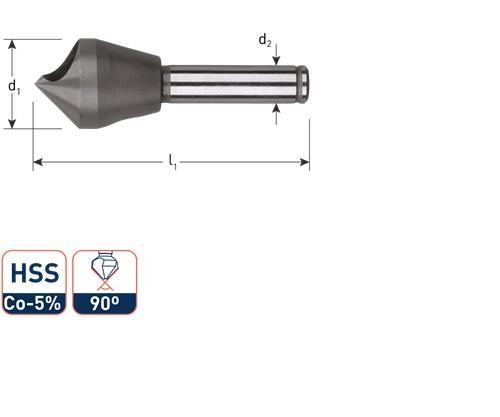Rotec verzinkfrees 90gr. schuin gat 20-25