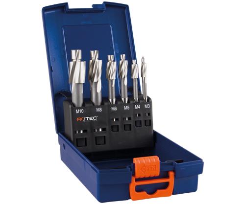 Rotec kopverzinkfreesset 180gr. m3-m10 middelpassing