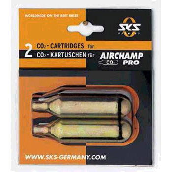 SKS luchtpatronen (2) 16gr. Airchamp CO2 z draad
