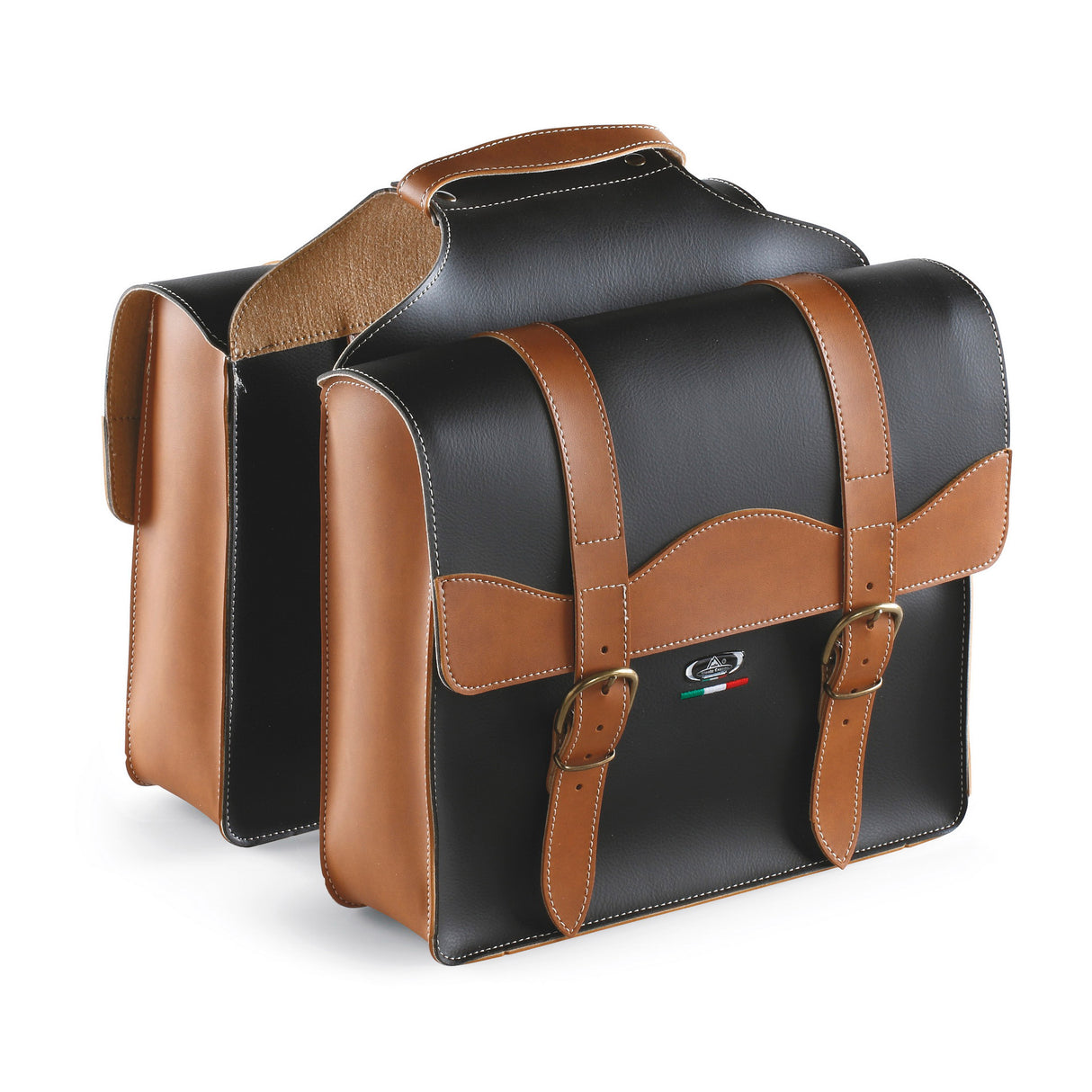 Monte grappa dubbele tas 17l bauletto zwart donkerbruin
