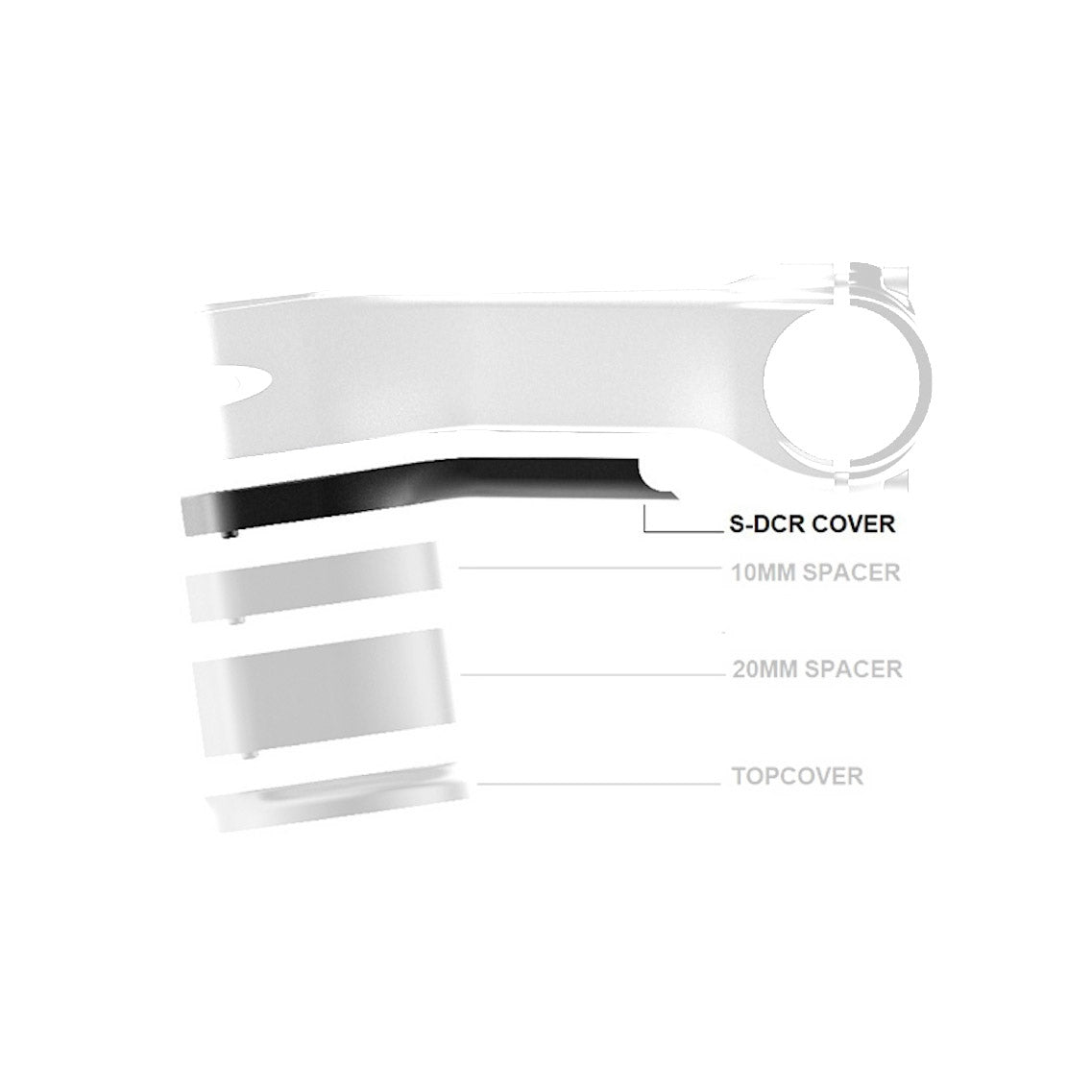 Deda cover superbox 110mm nylon zwart