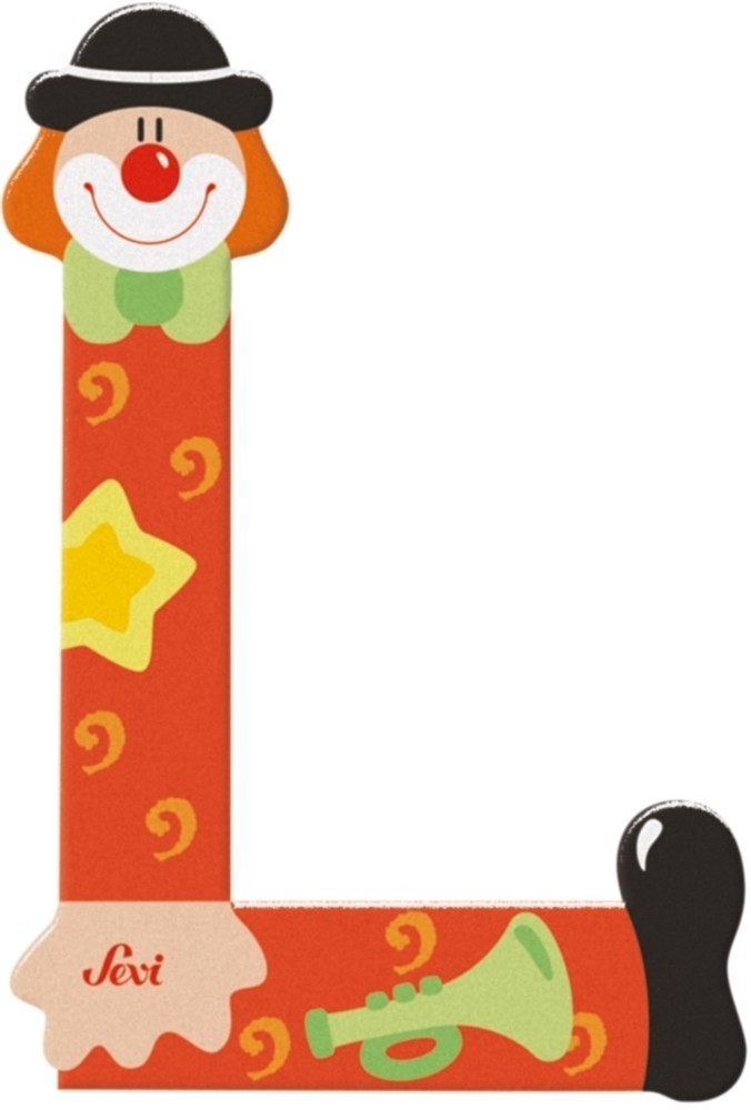 Sevi letter clown l: 10 cm (81748)