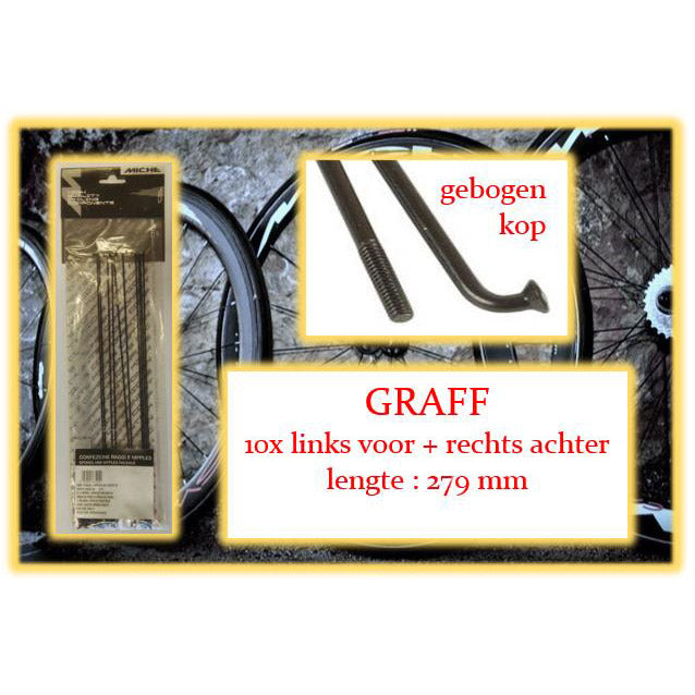 Miche spaak graff 279mm lv+ra zwart (10st)