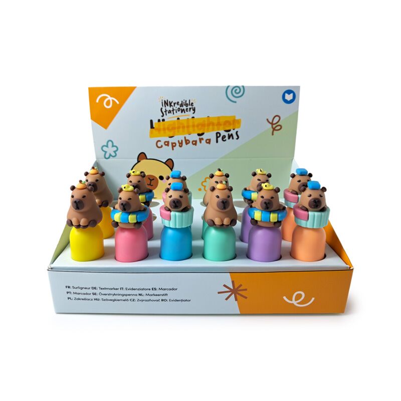Capybara highlighter pen met top