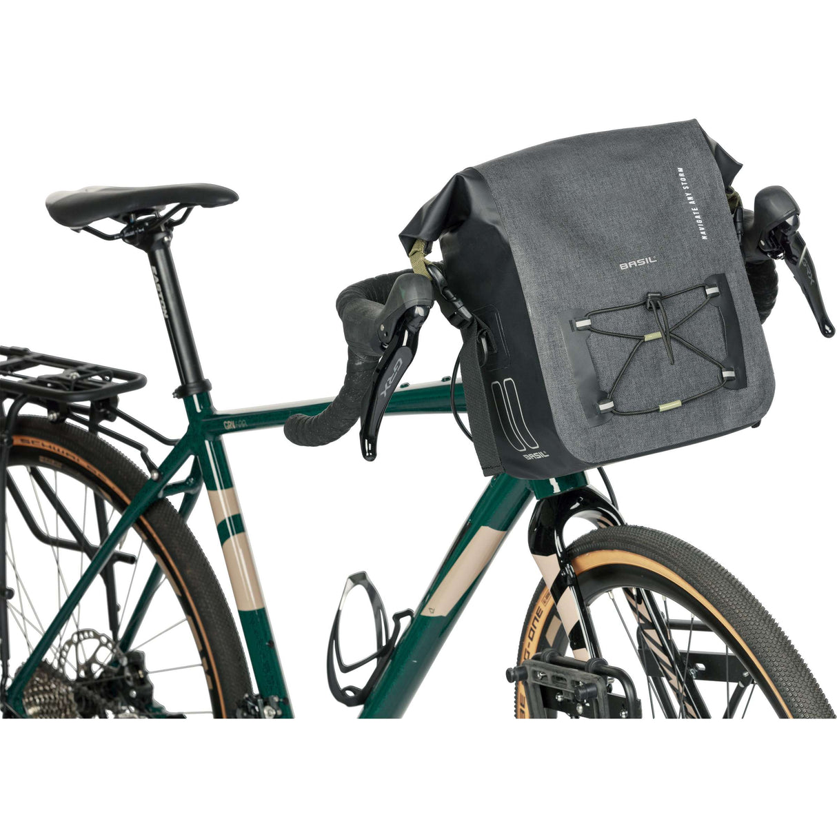 Basil Navigator Storm Stuurtas - sportieve fietsstuurtas, waterdicht, zwart