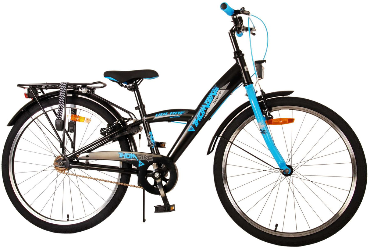 Volare thombike kinderfiets - jongens - 24 inch - zwart blauw - twee handremmen