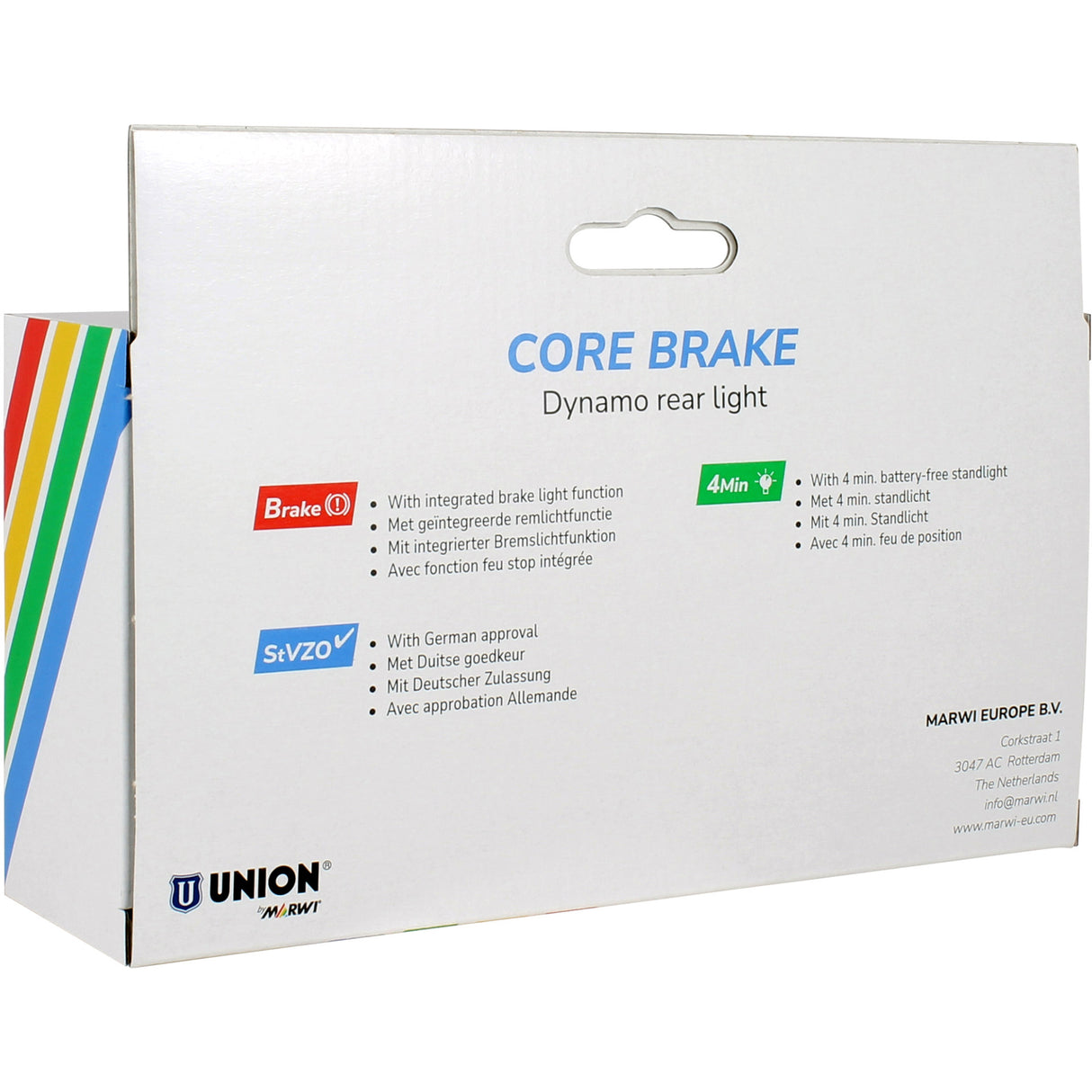 Union tail light dynamo core brake