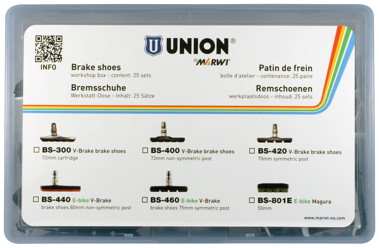 Marwi union velgremblokset bs-440 v-brake 80mm (25pr)