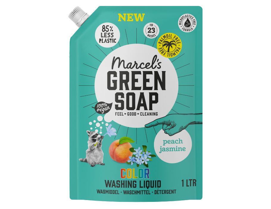 Marcel's green soap wasmiddel kleur - peach jasmine - navulling - 1 liter
