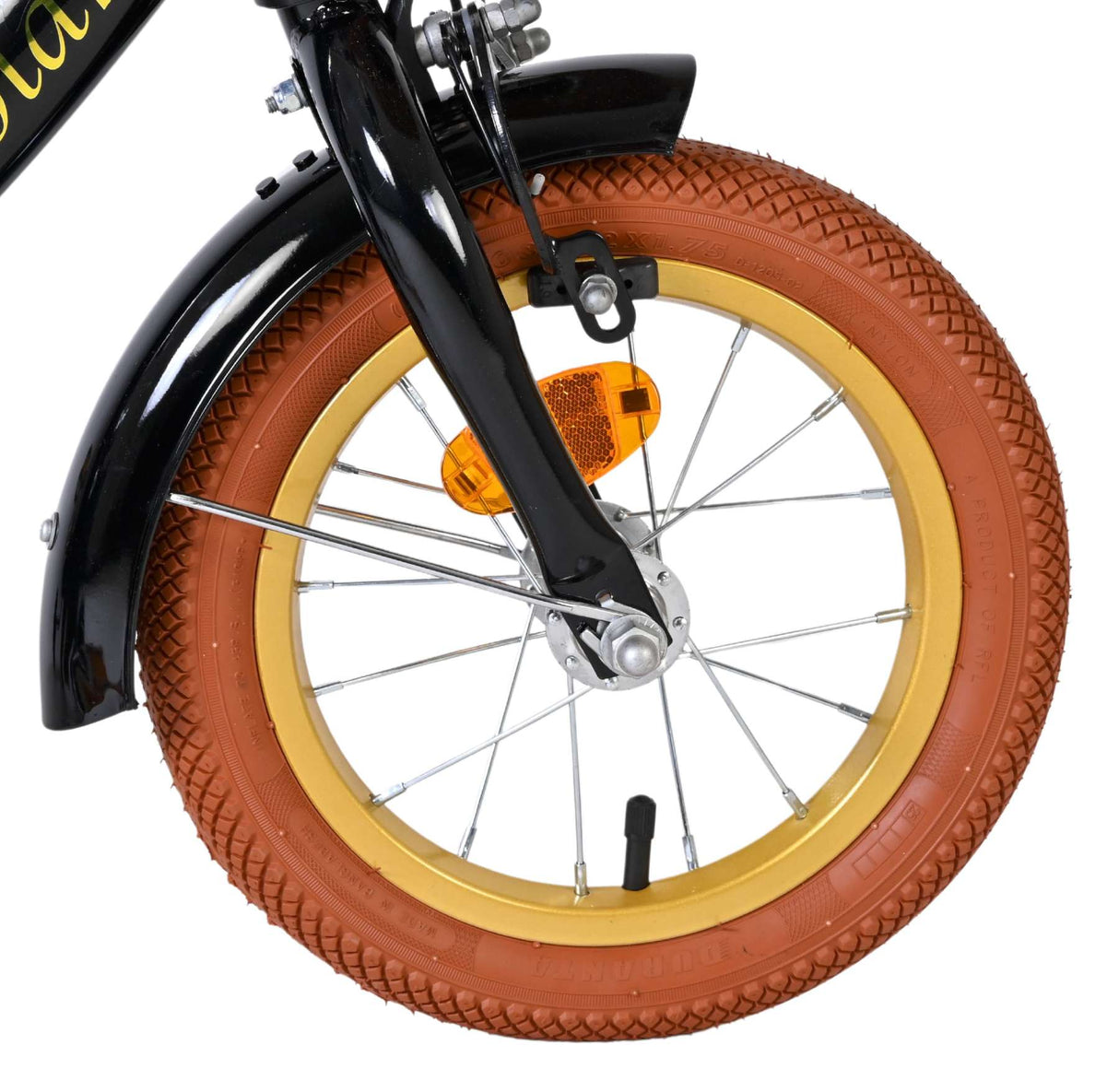 Volare ashley kinderfiets - meisjes - 12 inch - zwart - twee handremmen