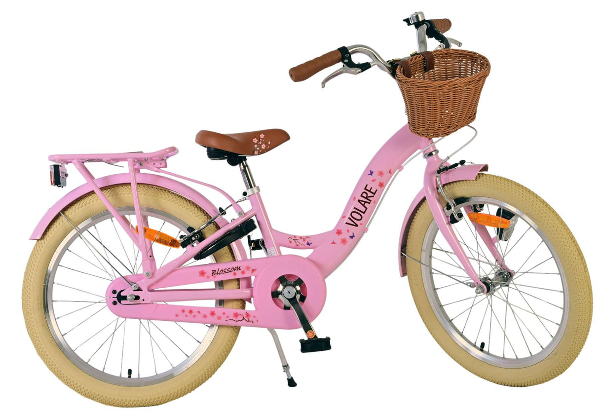 Volare blossom kinderfiets - meisjes - 20 inch - roze - twee handremmen
