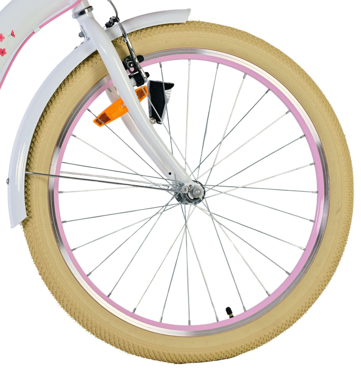 Volare blossom kinderfiets - meisjes - 24 inch - wit - twee handremmen