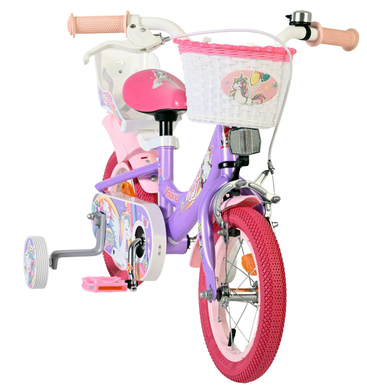 Volare unicorn kinderfiets - meisjes - 12 inch - paars