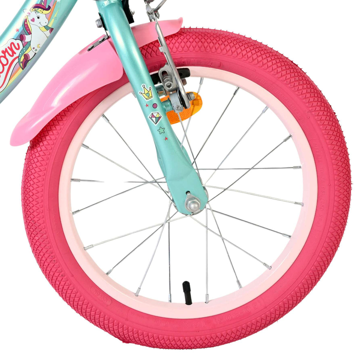 Volare unicorn kinderfiets - meisjes - 16 inch - groen