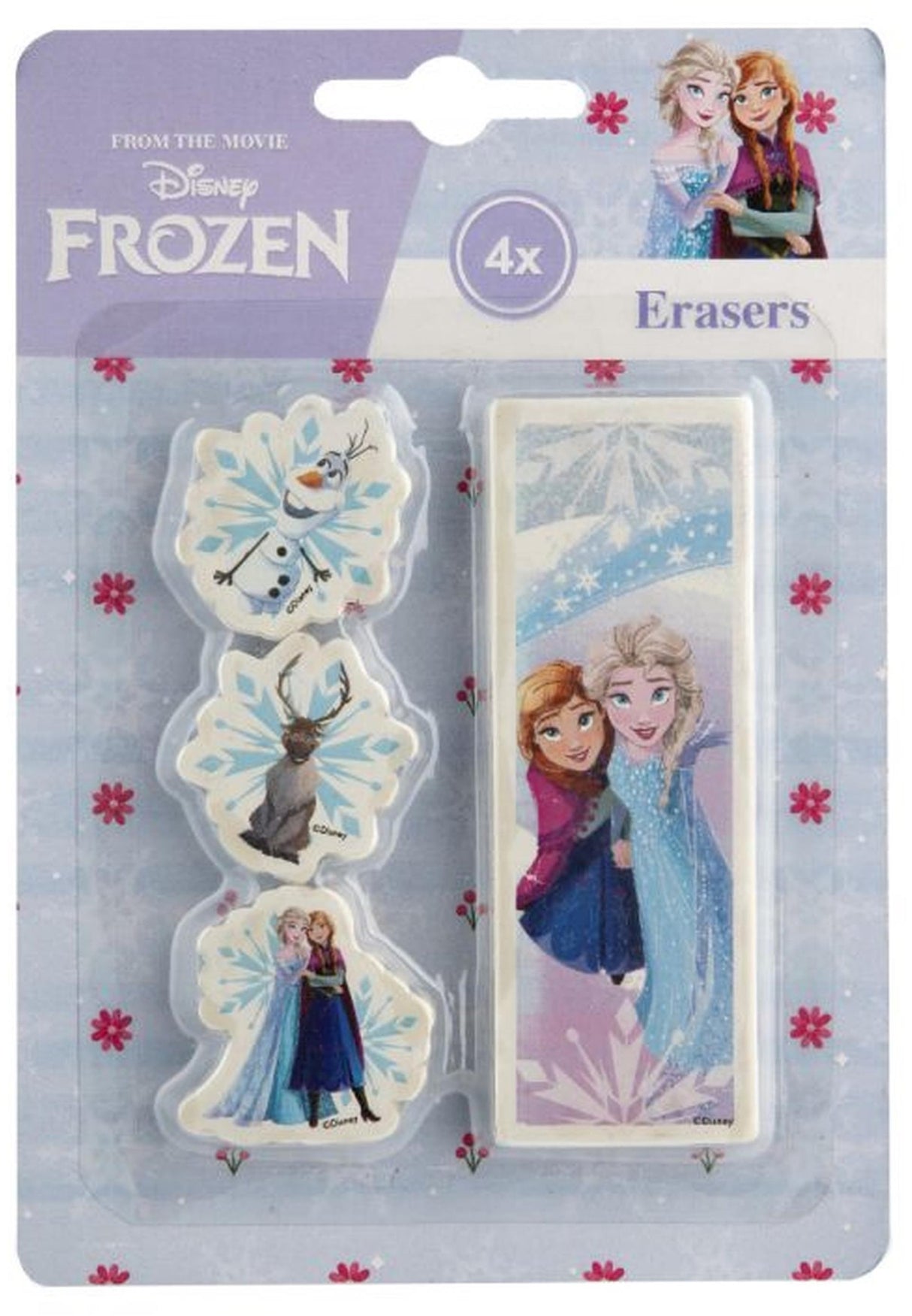 Frozen, stitch of spidey gummen 4 stuks op kaart 3 assorti