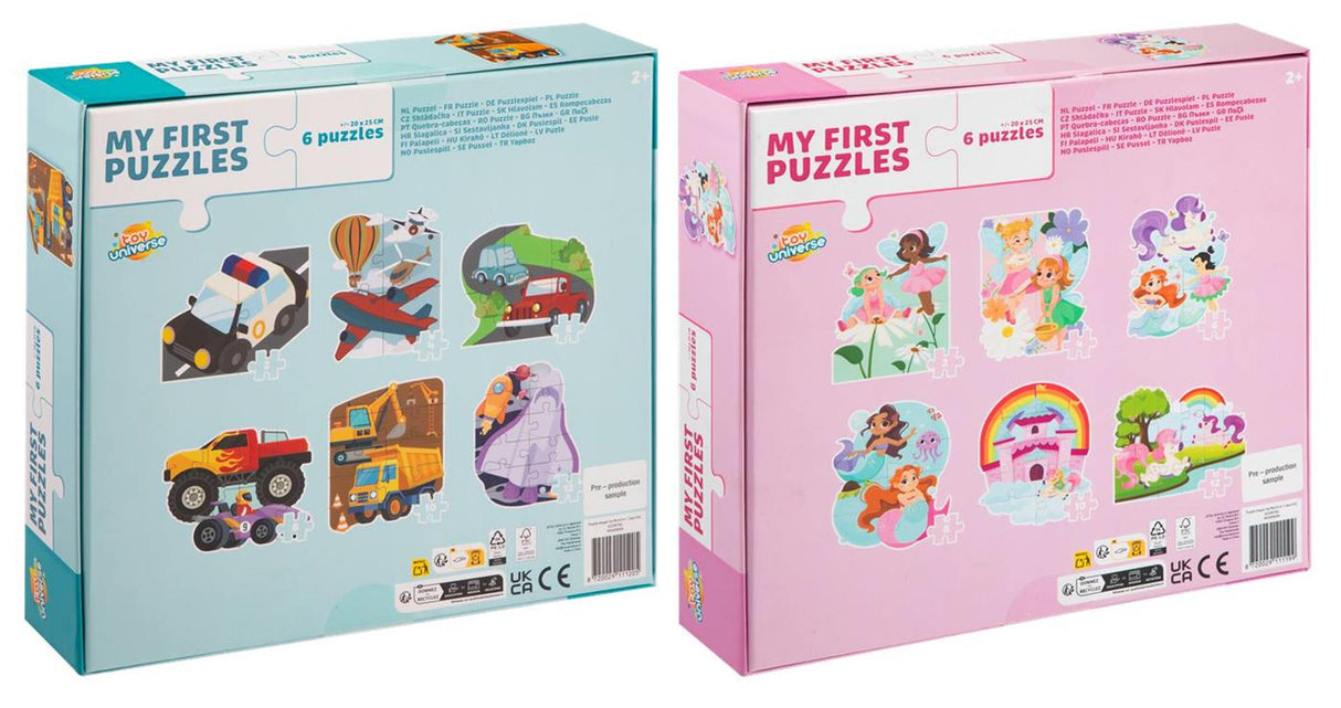 Toy universe my first puzzle 6-in-1 vormenpuzzel, 2 assorti