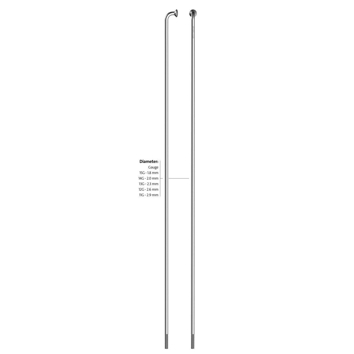 Sapim spaak 14-242 leader rvs zonder nippel (100st)