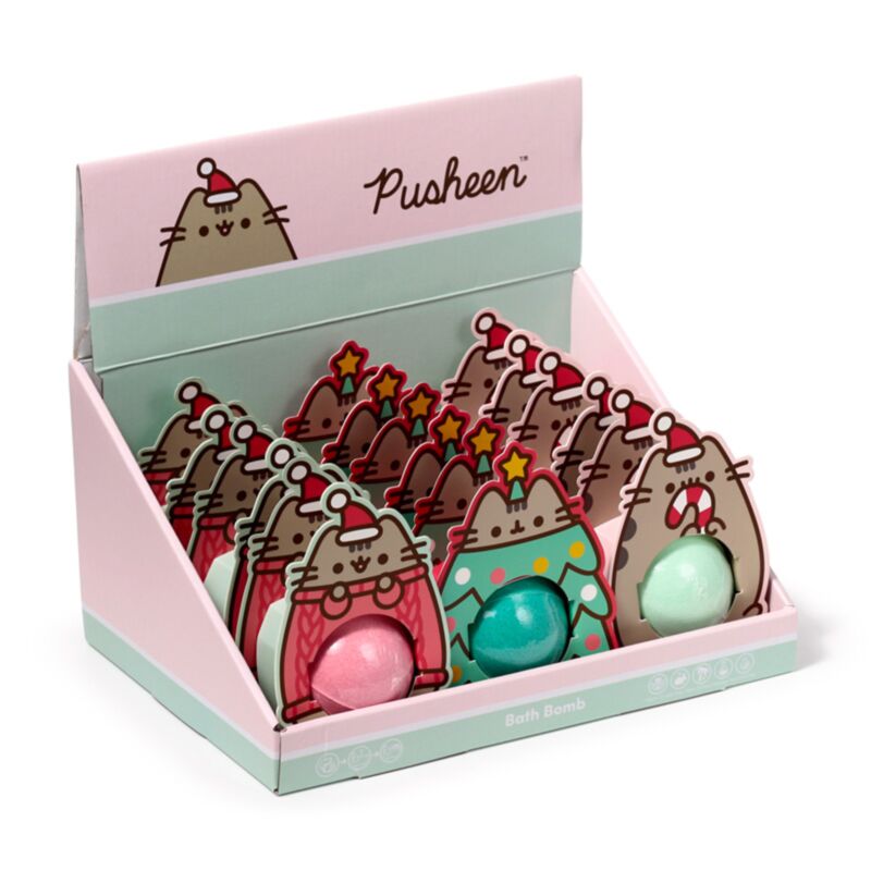 Union kerstmis pusheen de kat bruisballen in gift box