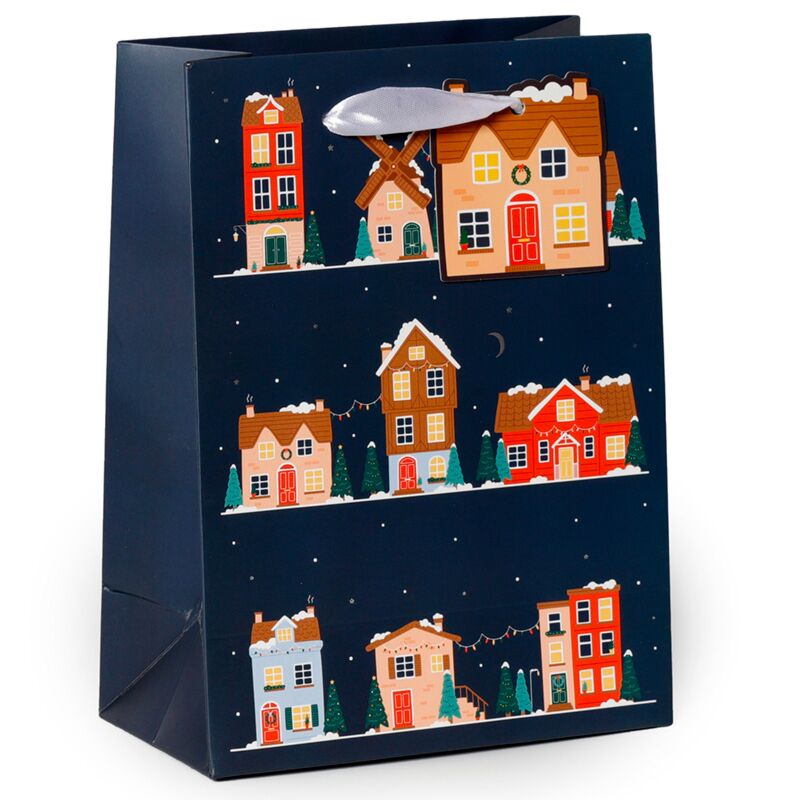 Kerstmis kerstdorp - cadeautasje medium