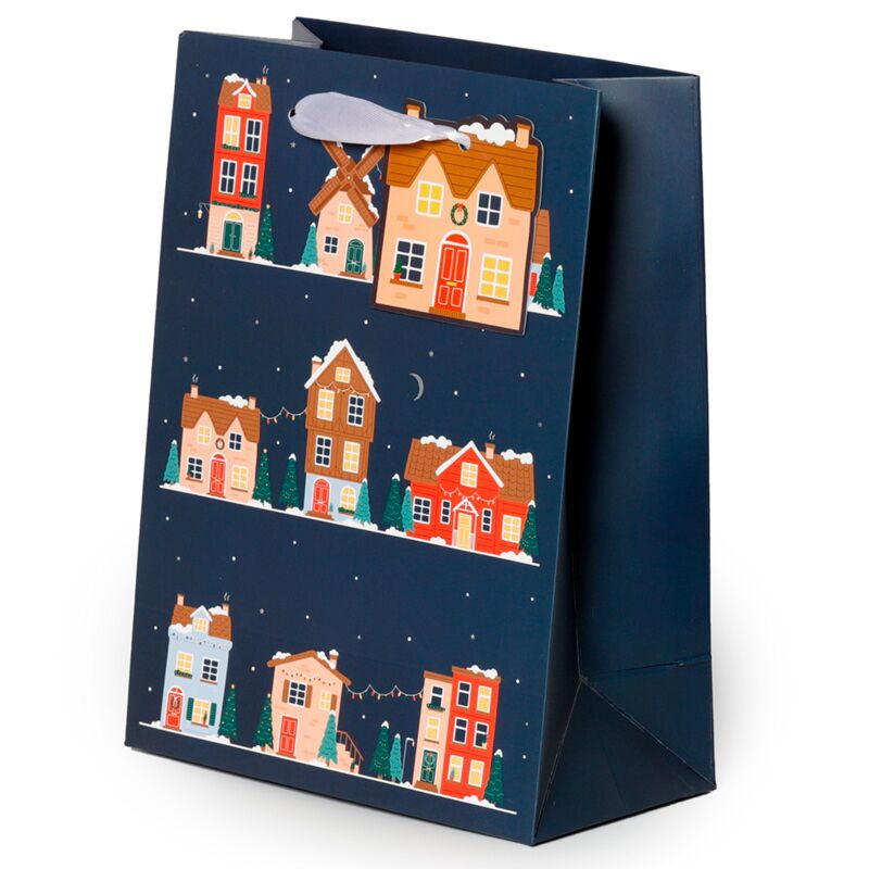 Kerstmis kerstdorp - cadeautasje medium